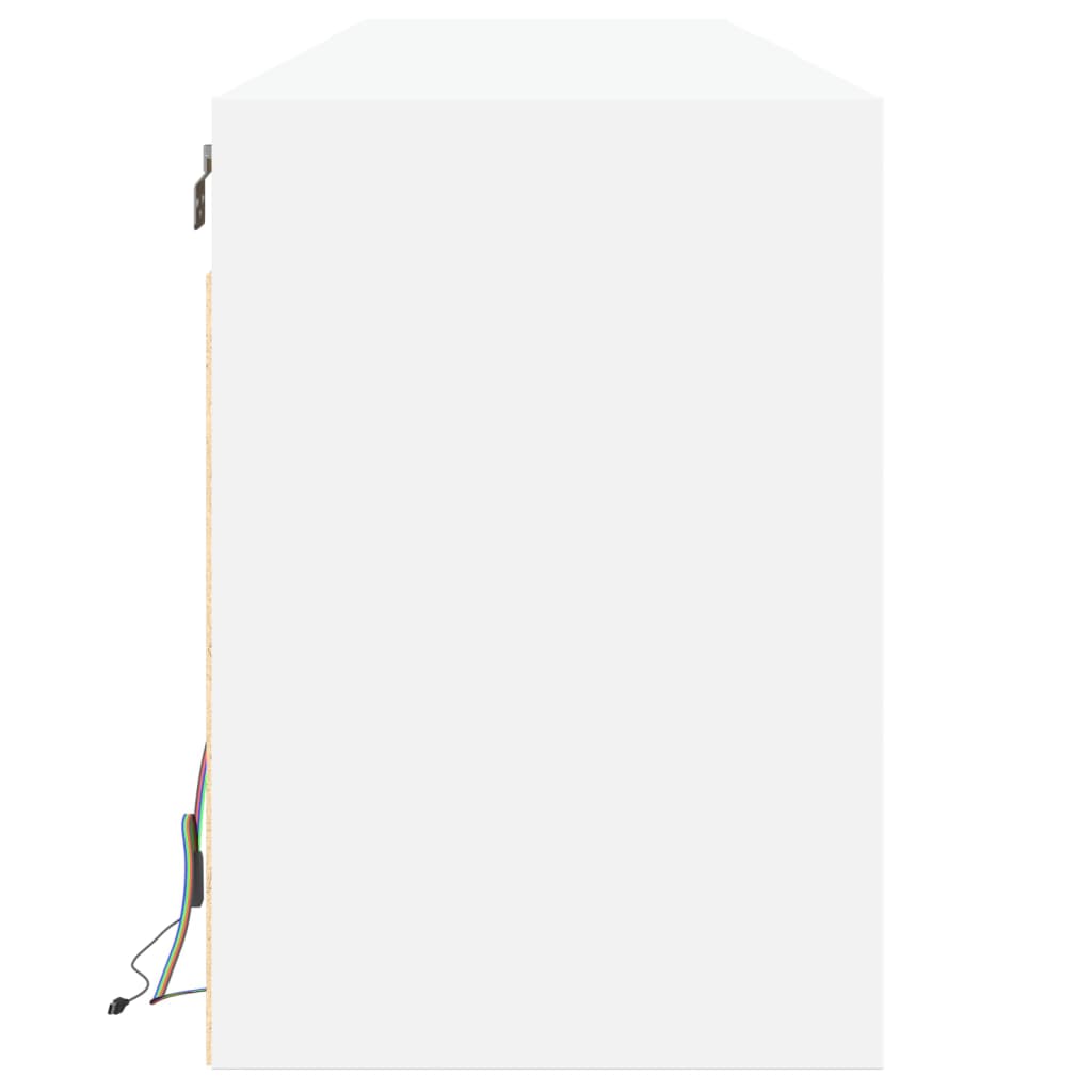 vidaXL Comodă TV de perete cu lumini LED, alb, 180x31x45 cm vidaXL Comodă TV de perete cu lumini LED, alb, 180x31x45 cm