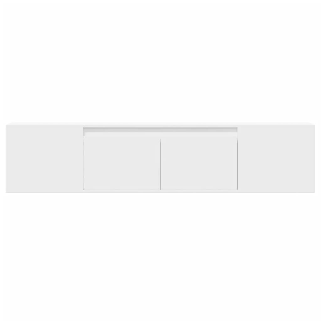 vidaXL Dulap TV de perete cu lumini LED, alb, 180x31x39,5 cm vidaXL Dulap TV de perete cu lumini LED, alb, 180x31x39,5 cm