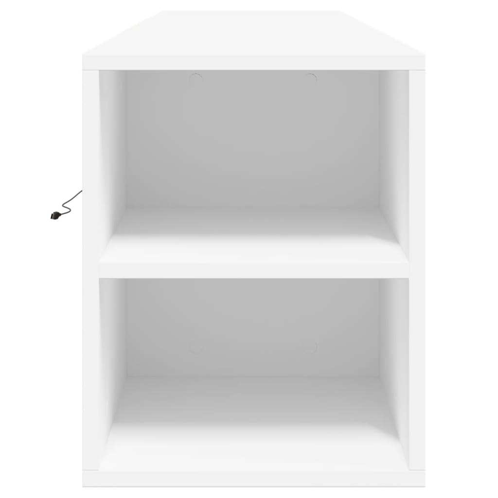 vidaXL Dulap TV de perete cu lumini LED, alb, 180x31x39,5 cm vidaXL Dulap TV de perete cu lumini LED, alb, 180x31x39,5 cm