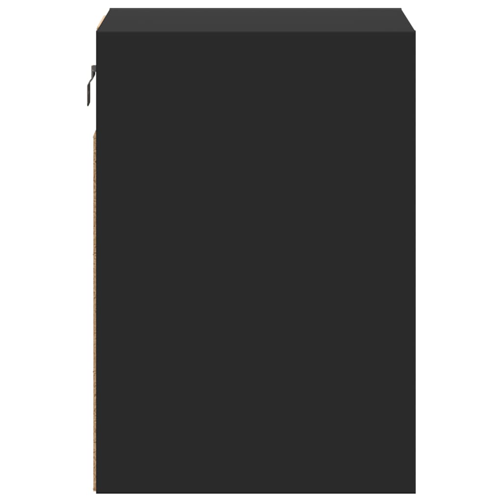 vidaXL Noptiere montate pe perete cu lumini LED, 2 buc., negru vidaXL Noptiere montate pe perete cu lumini LED, 2 buc., negru