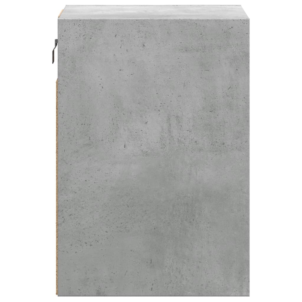 vidaXL Noptieră montată pe perete cu lumini LED, gri beton