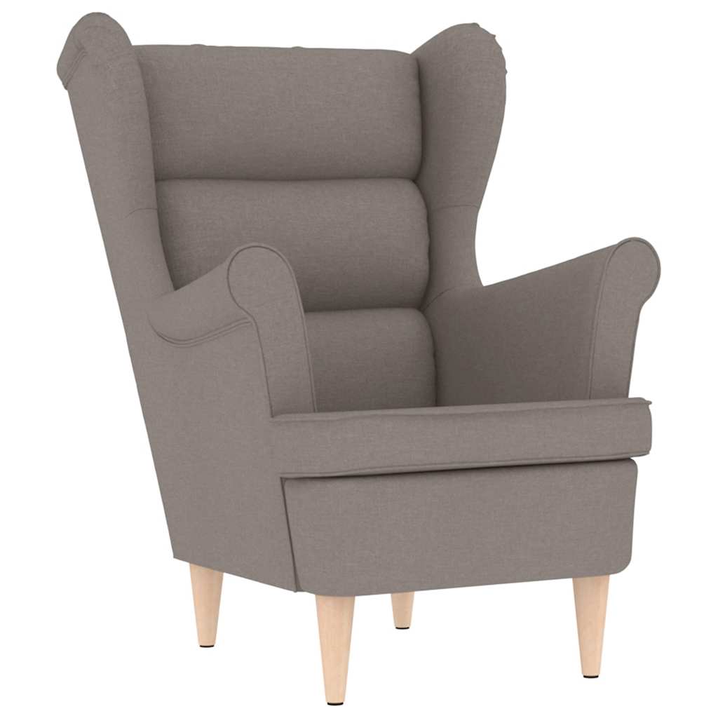vidaXL Fotoliu cu taburet pentru picioare, gri taupe, material textil