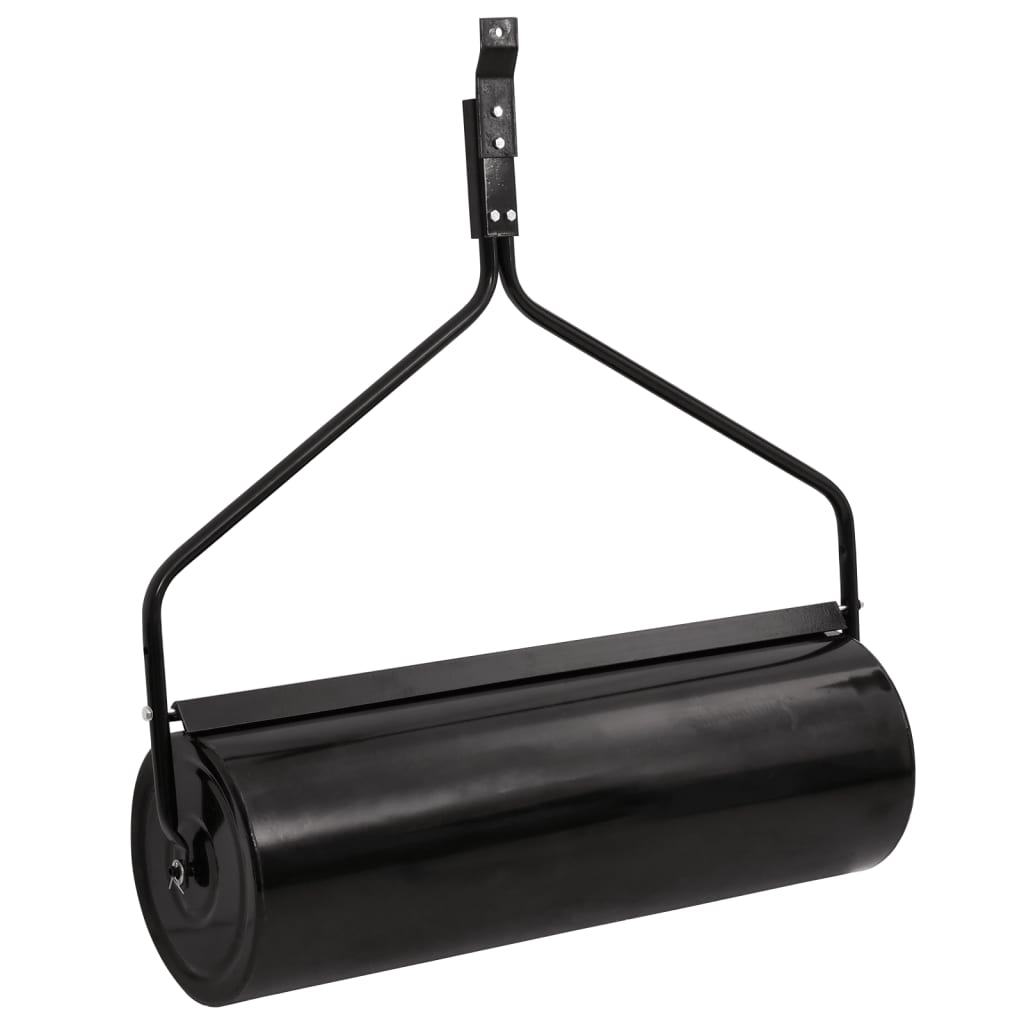 vidaXL Tăvălug gazon de grădină, cleme de aerisire, negru, 63 L, fier vidaXL Tăvălug gazon de grădină, cleme de aerisire, negru, 63 L, fier