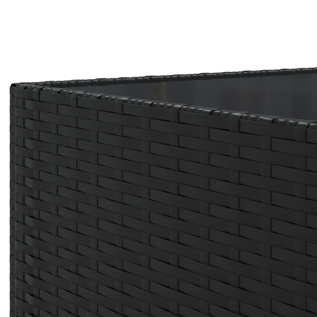 vidaXL Set mobilier de grădină cu perne, 7 piese, negru, poliratan vidaXL Set mobilier de grădină cu perne, 7 piese, negru, poliratan