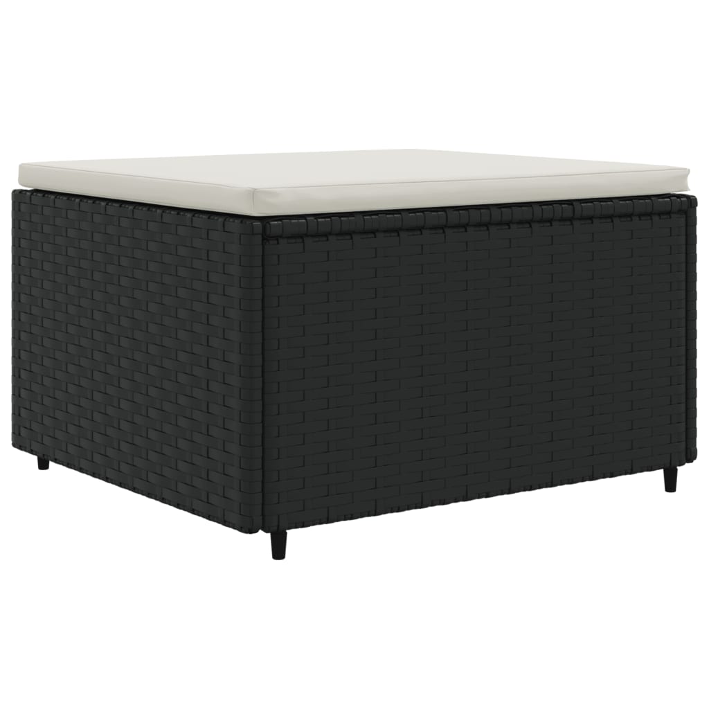 vidaXL Set mobilier relaxare grădină 4 piese cu perne poliratan negru