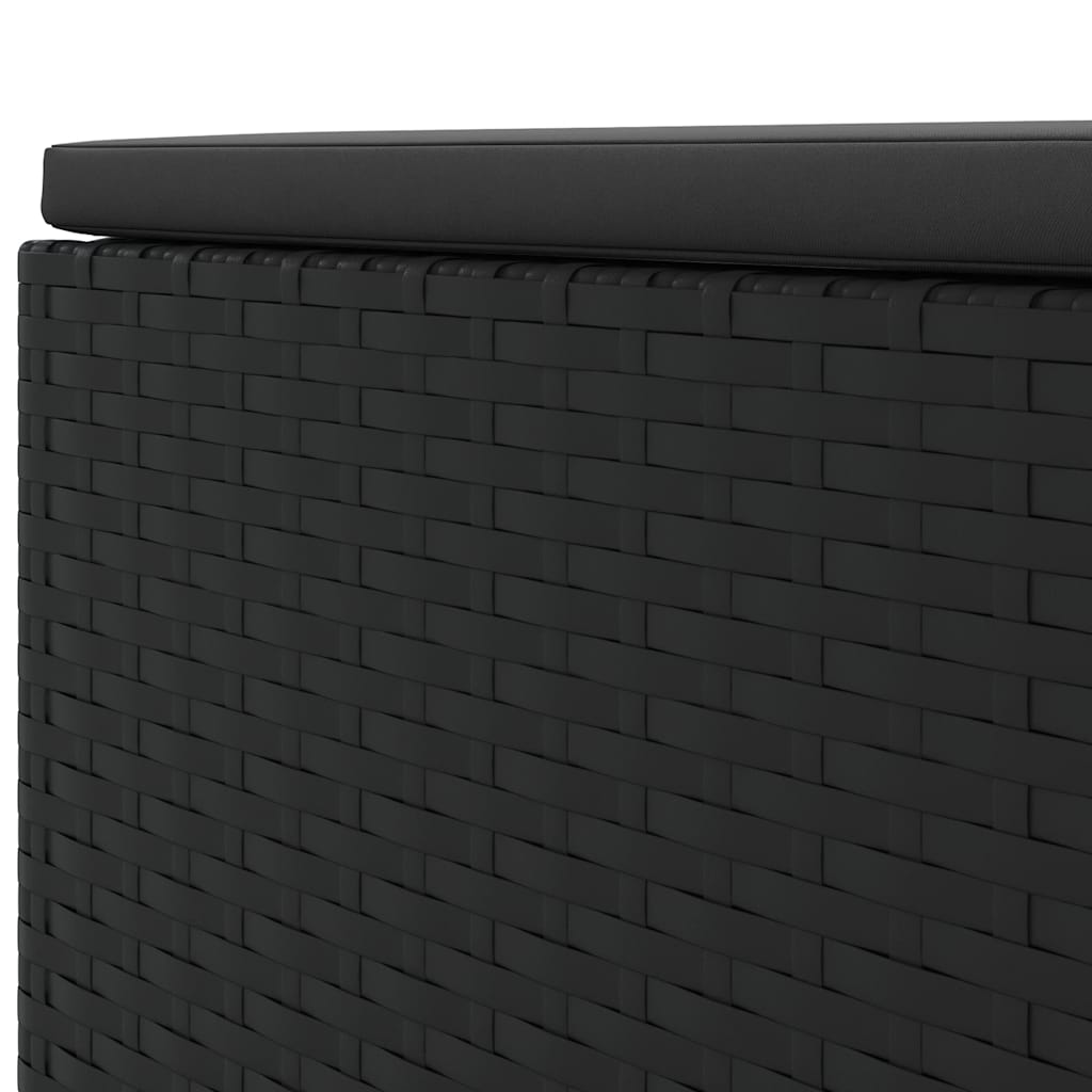 vidaXL Set mobilier relaxare grădină 4 piese cu perne poliratan negru