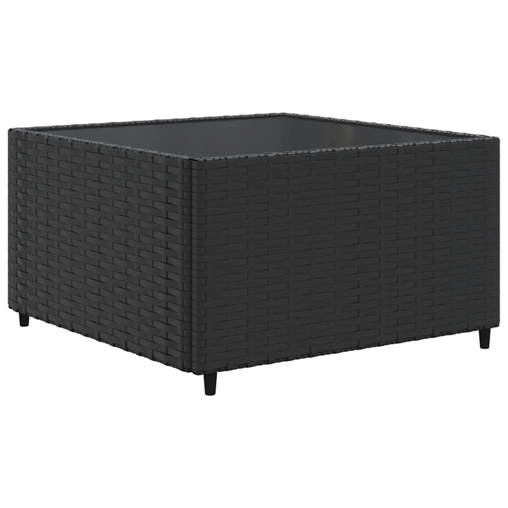 vidaXL Set mobilier de grădină cu perne, 7 piese, negru, poliratan vidaXL Set mobilier de grădină cu perne, 7 piese, negru, poliratan