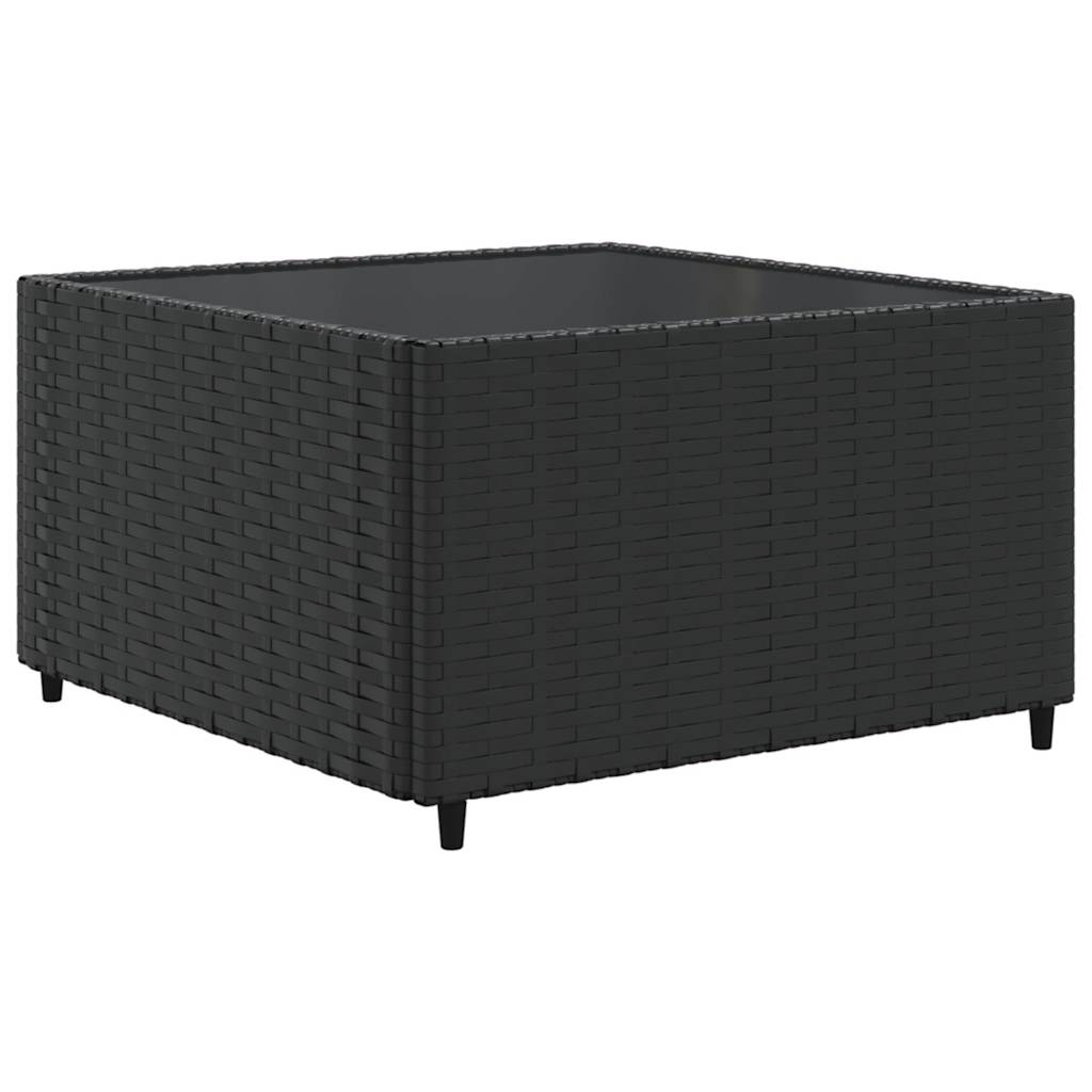 vidaXL Set mobilier de grădină cu perne, 7 piese, negru, poliratan vidaXL Set mobilier de grădină cu perne, 7 piese, negru, poliratan