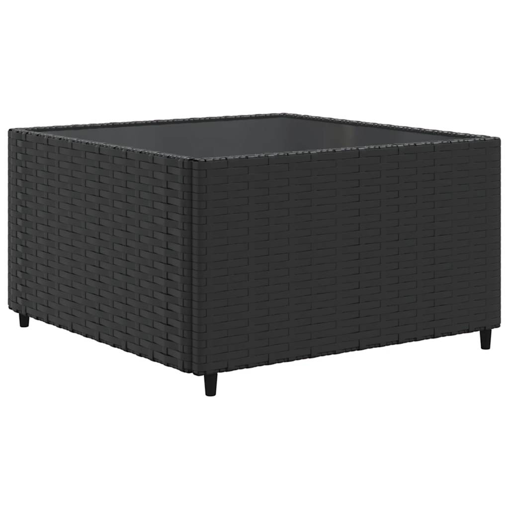 vidaXL Set mobilier de grădină cu perne, 7 piese, negru, poliratan vidaXL Set mobilier de grădină cu perne, 7 piese, negru, poliratan