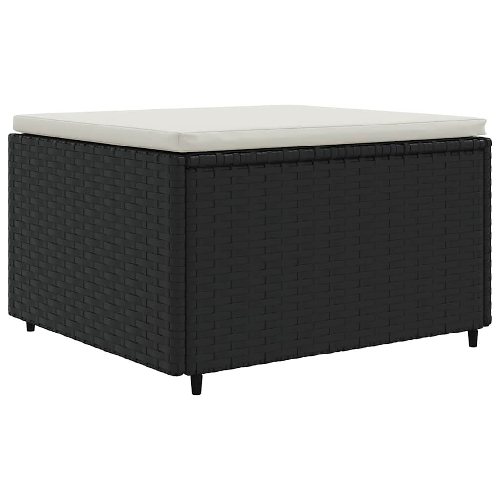 vidaXL Set mobilier de grădină cu perne, 8 piese, negru, poliratan vidaXL Set mobilier de grădină cu perne, 8 piese, negru, poliratan