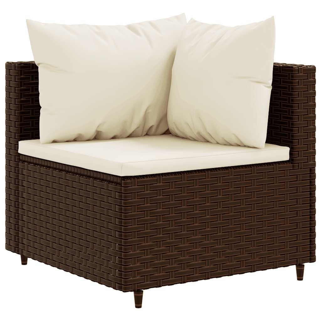 vidaXL Set mobilier de grădină cu perne, 8 piese, maro, poliratan vidaXL Set mobilier de grădină cu perne, 8 piese, maro, poliratan