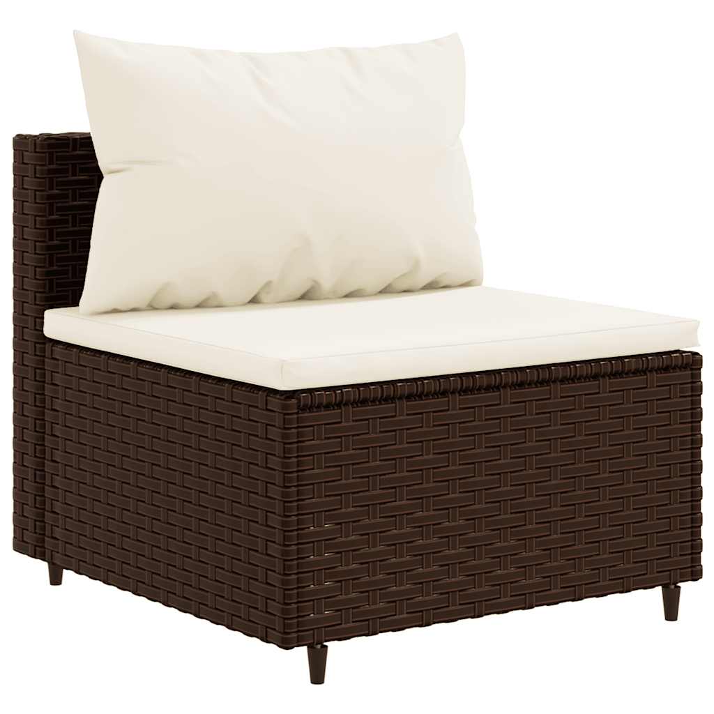 vidaXL Set mobilier de grădină cu perne, 8 piese, maro, poliratan vidaXL Set mobilier de grădină cu perne, 8 piese, maro, poliratan