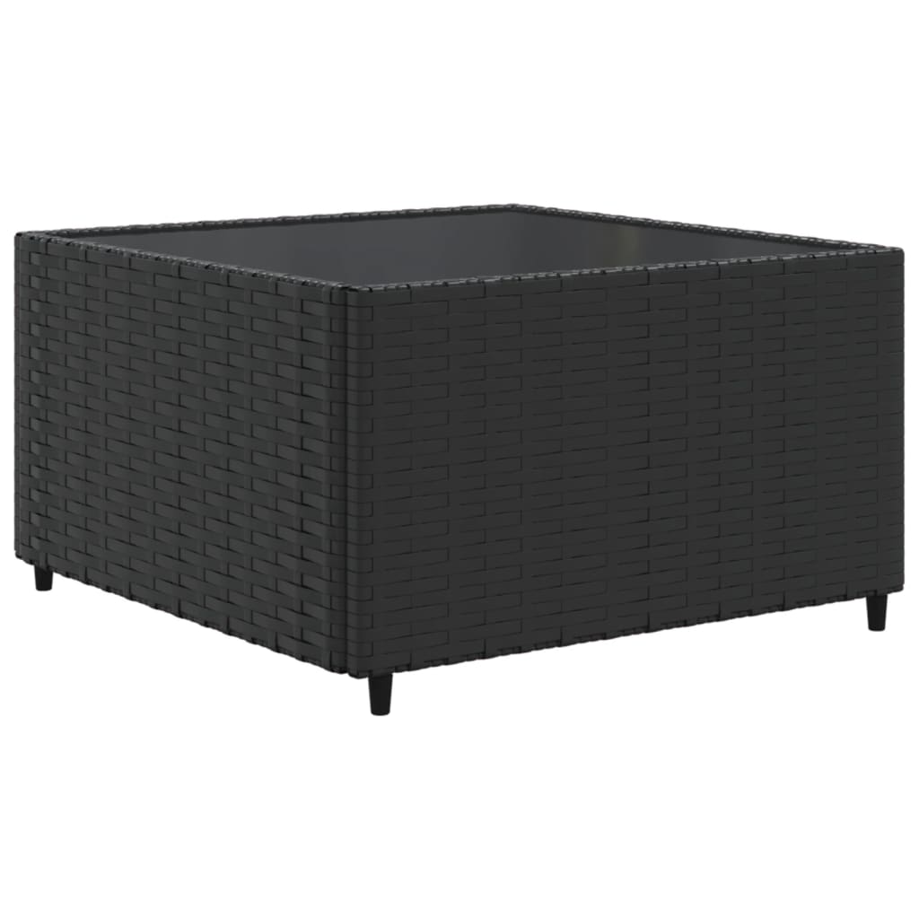 vidaXL Set canapele de grădină cu perne, 11 piese, negru, poliratan