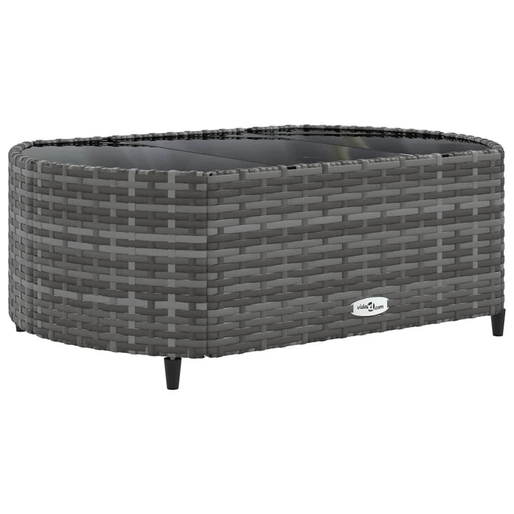 vidaXL Set canapea de grădină cu perne, 5 piese, gri, poliratan vidaXL Set canapea de grădină cu perne, 5 piese, gri, poliratan