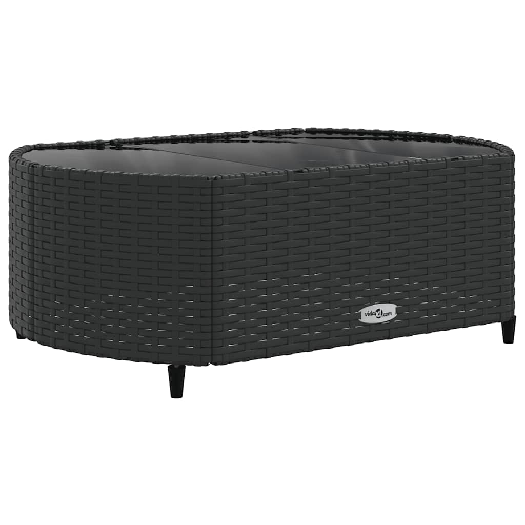 vidaXL Set canapele de grădină cu perne, 10 piese, negru, poliratan