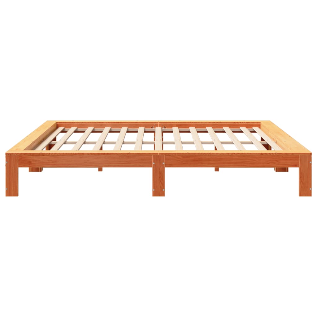 vidaXL Cadru de pat fără saltea, maro ceruit 180x200 cm lemn masiv pin vidaXL Cadru de pat fără saltea, maro ceruit 180x200 cm lemn masiv pin