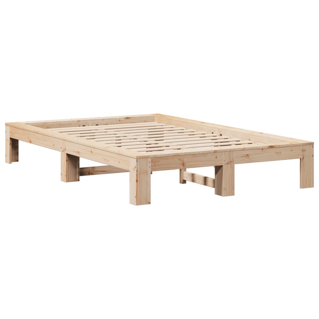 vidaXL Cadru de pat fără saltea, 120x190 cm, lemn masiv pin vidaXL Cadru de pat fără saltea, 120x190 cm, lemn masiv pin