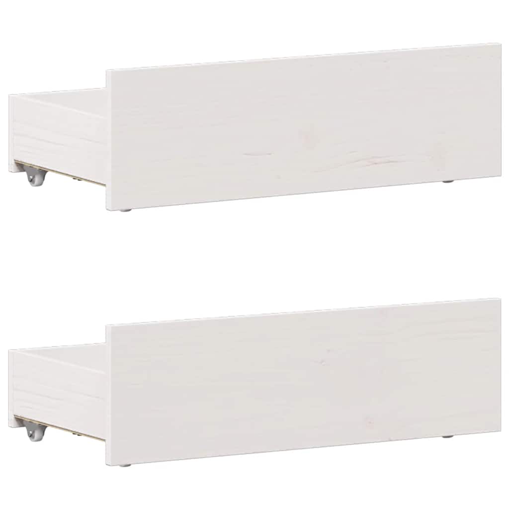 vidaXL Cadru de pat fără saltea, alb, 90x190 cm, lemn masiv pin