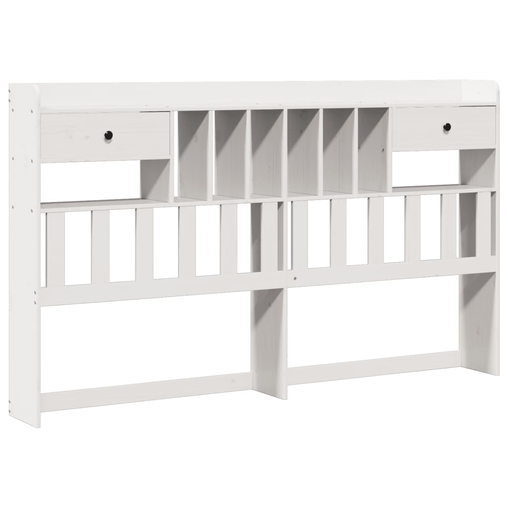 vidaXL Pat cu bibliotecă fără saltea, 180x200 cm, lemn masiv de pin