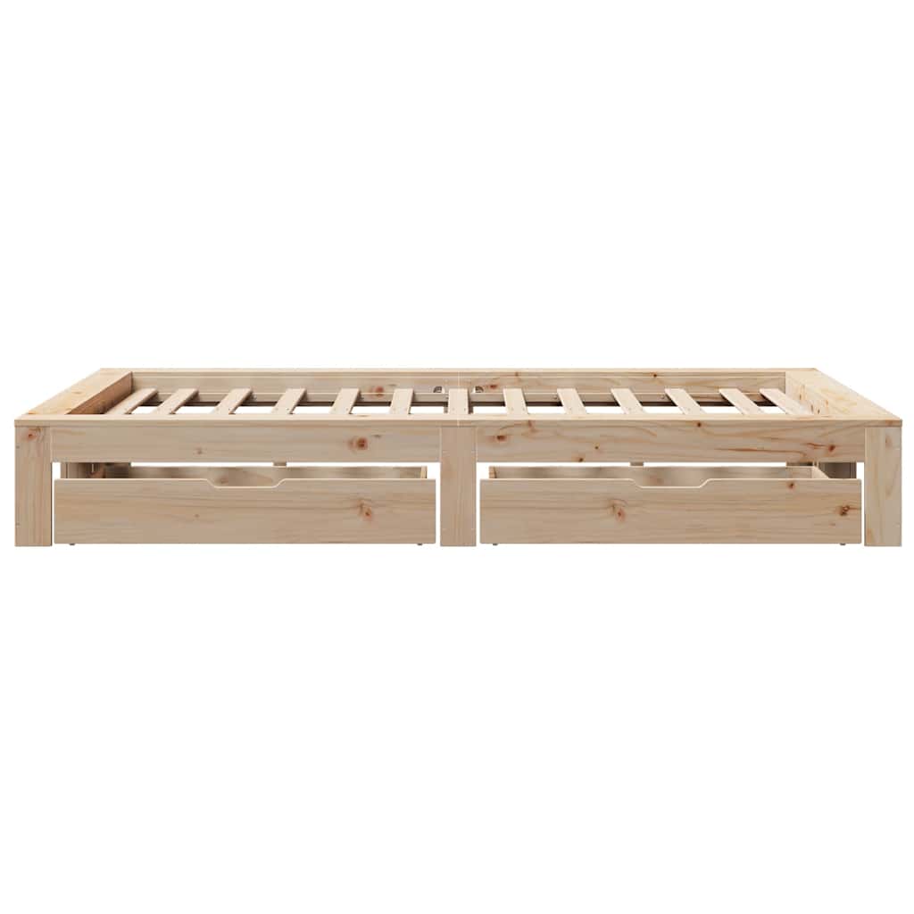 vidaXL Cadru de pat fără saltea, 120x190 cm, lemn masiv pin vidaXL Cadru de pat fără saltea, 120x190 cm, lemn masiv pin