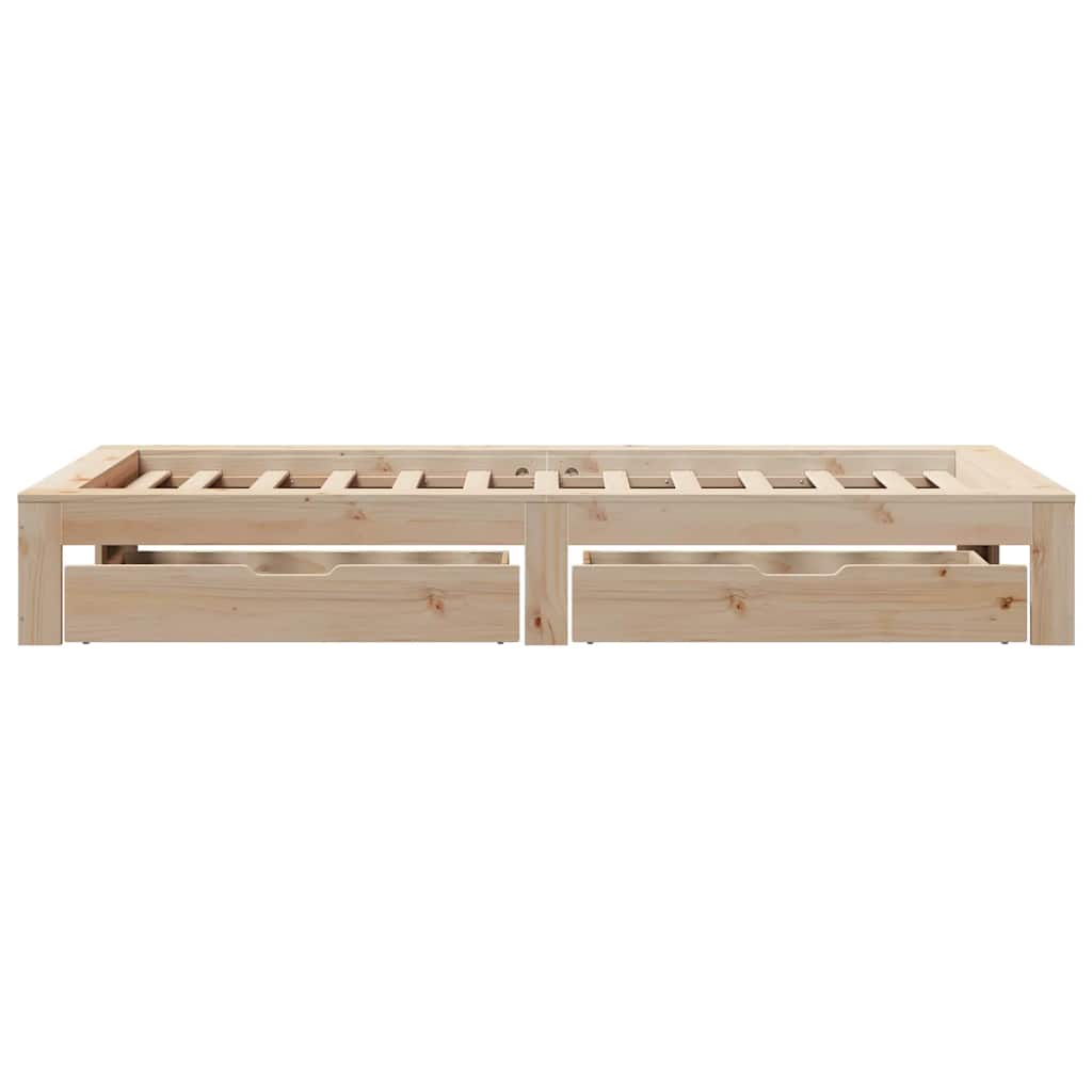 vidaXL Cadru de pat fără saltea, 75x190 cm, lemn masiv de pin