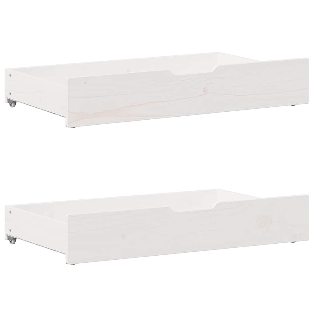 vidaXL Cadru de pat fără saltea, alb, 160x200 cm, lemn masiv pin