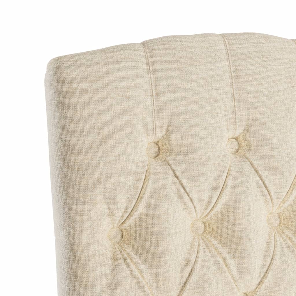 vidaXL Scaune de bucătărie, 6 buc., bej, textil cu aspect de pânză vidaXL Scaune de bucătărie, 6 buc., bej, textil cu aspect de pânză