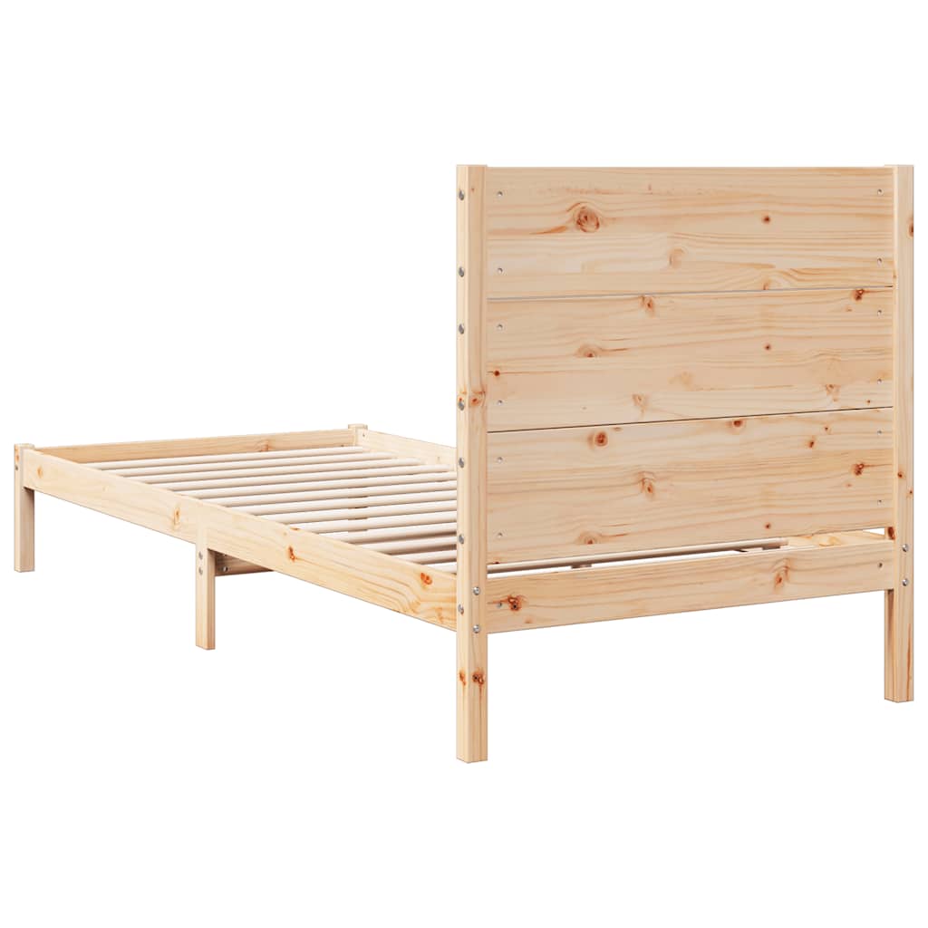 vidaXL Cadru de pat foarte lung fără saltea, 90x210 cm, lemn masiv vidaXL Cadru de pat foarte lung fără saltea, 90x210 cm, lemn masiv