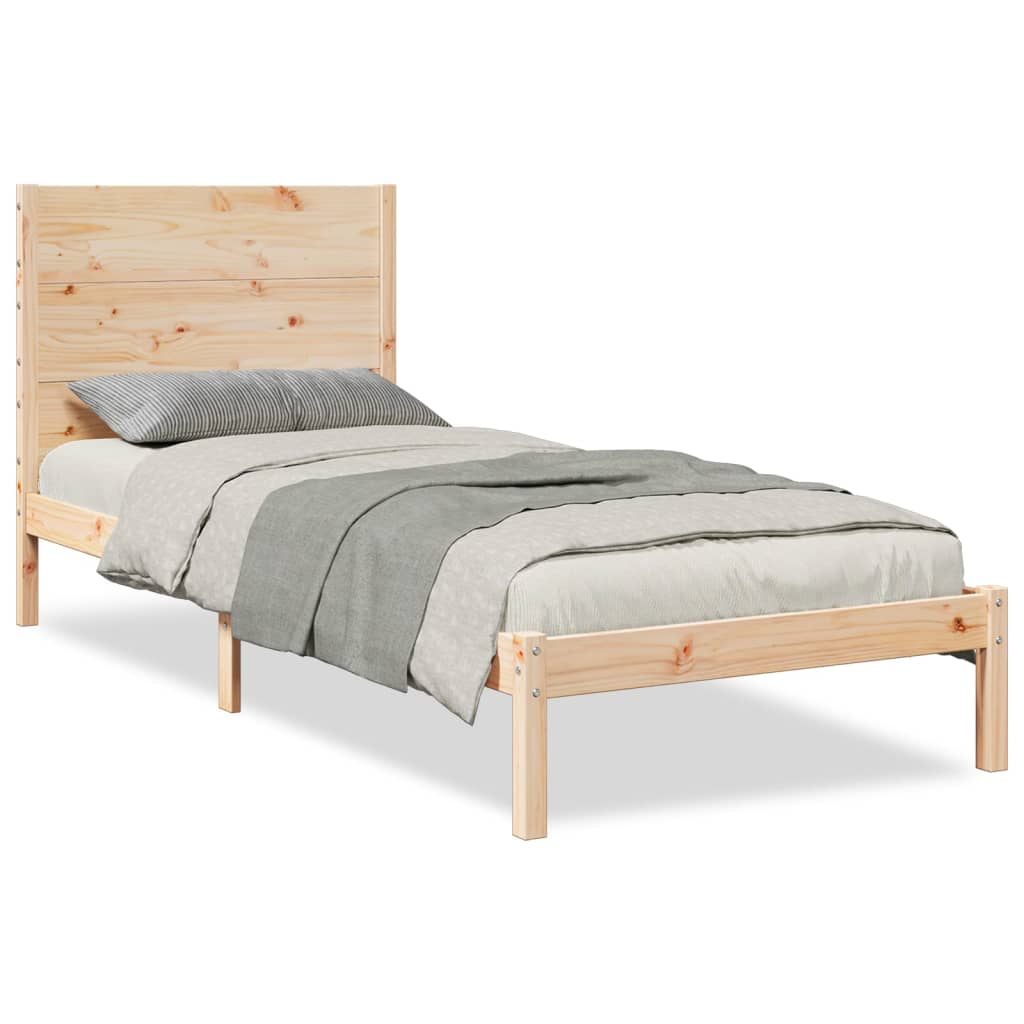 vidaXL Cadru de pat foarte lung fără saltea, 90x220 cm, lemn masiv vidaXL Cadru de pat foarte lung fără saltea, 90x220 cm, lemn masiv