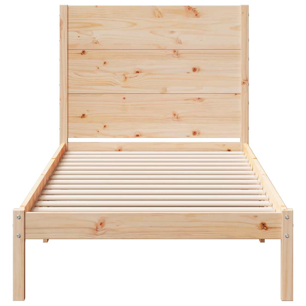 vidaXL Cadru de pat foarte lung fără saltea, 90x220 cm, lemn masiv vidaXL Cadru de pat foarte lung fără saltea, 90x220 cm, lemn masiv