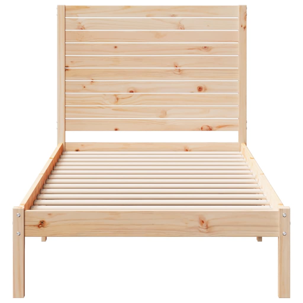 vidaXL Cadru de pat foarte lung fără saltea, 90x220 cm, lemn masiv vidaXL Cadru de pat foarte lung fără saltea, 90x220 cm, lemn masiv