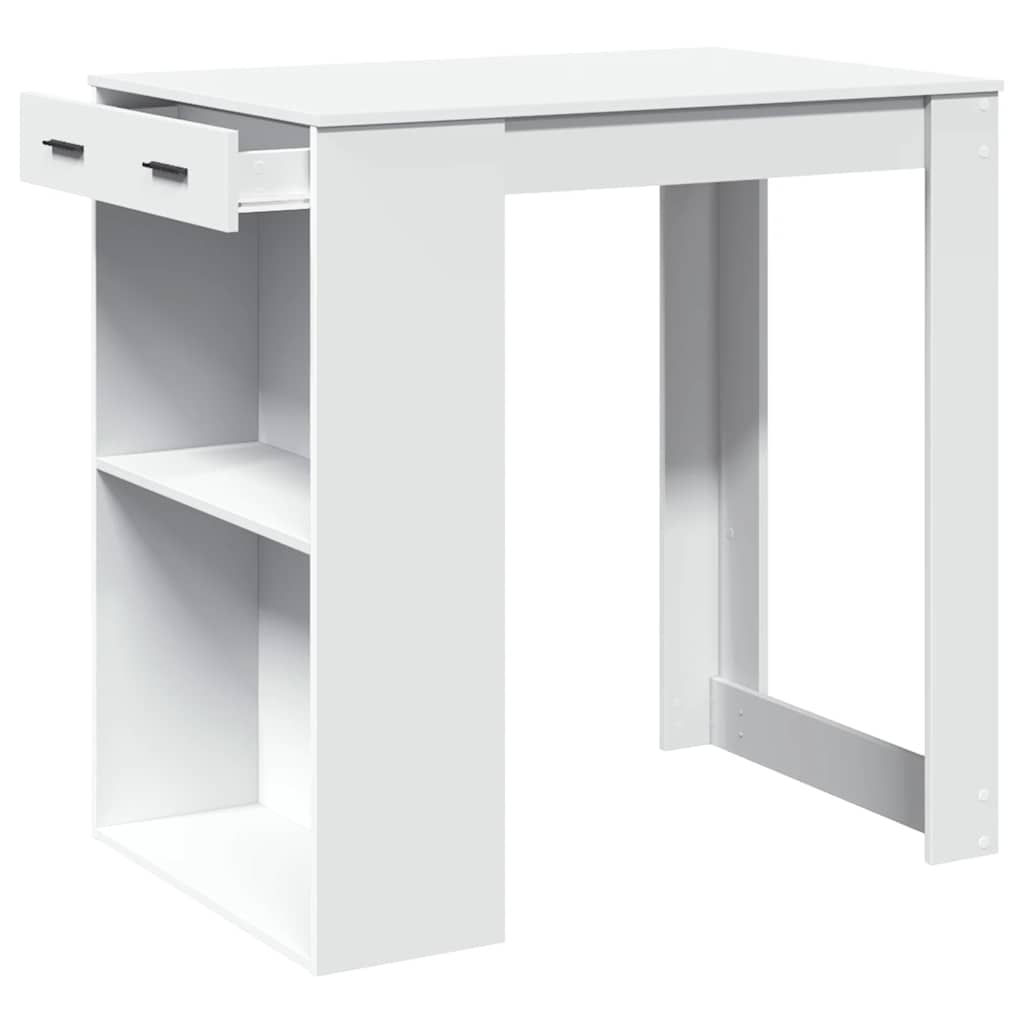 vidaXL Masă de bar, alb, 102x70x103,5 cm, lemn prelucrat vidaXL Masă de bar, alb, 102x70x103,5 cm, lemn prelucrat