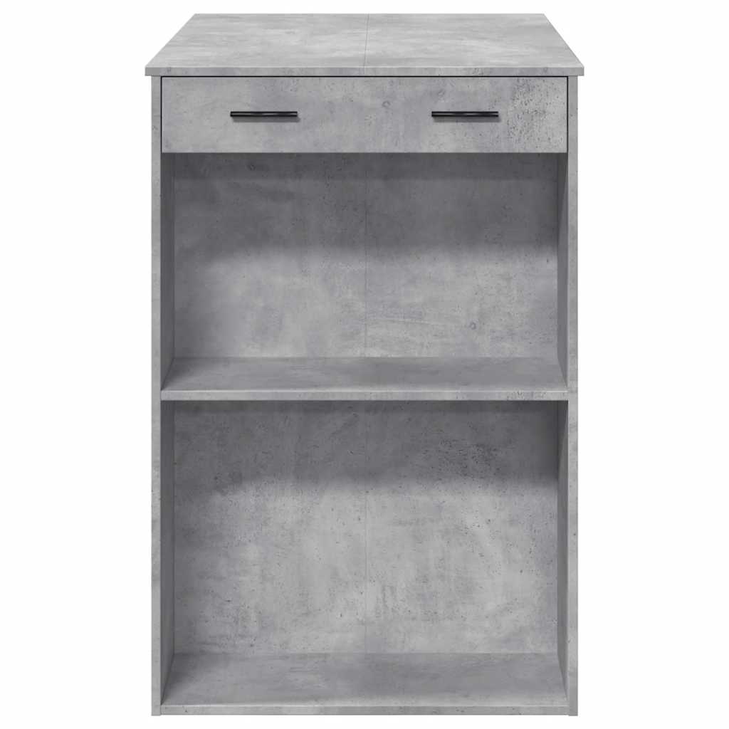 vidaXL Masă de bar, gri beton, 102x70x103,5 cm, lemn prelucrat