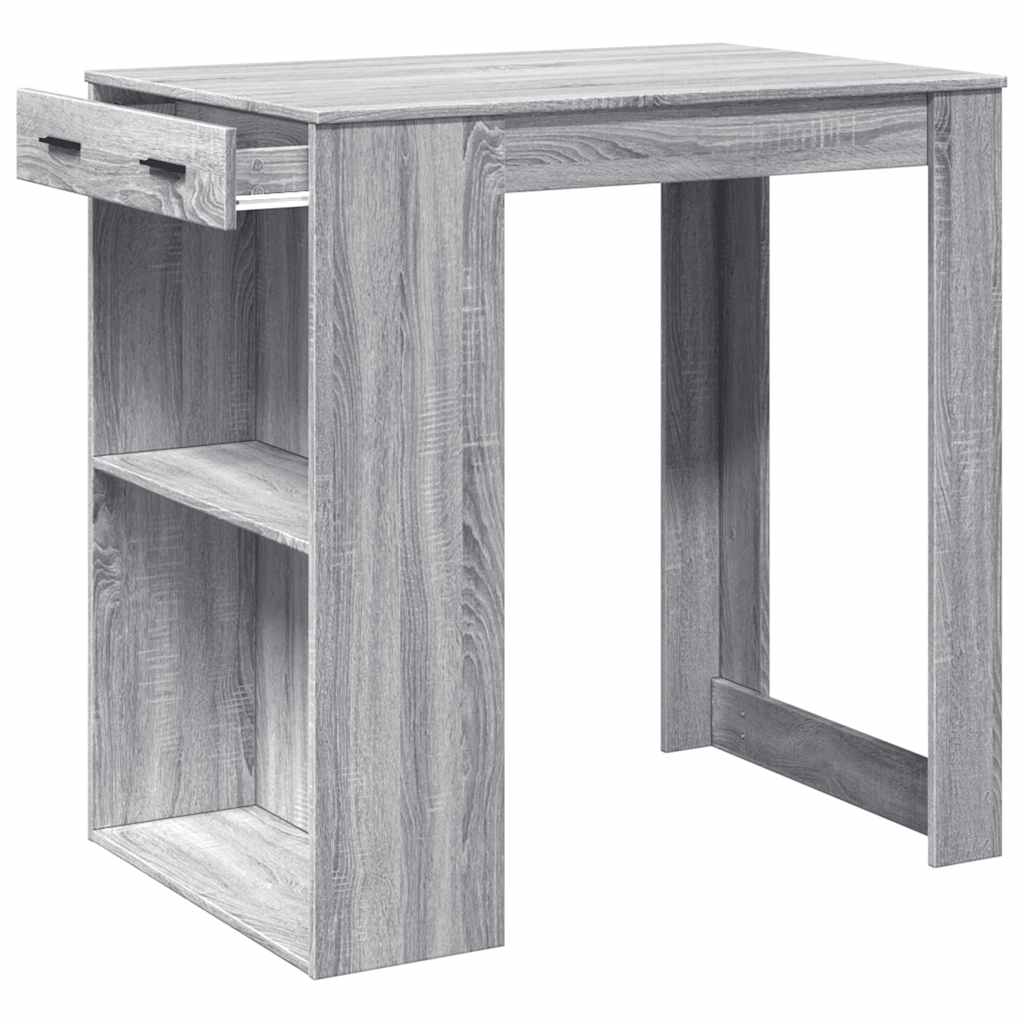 vidaXL Masă de bar, Sonoma gri, 102x70x103,5 cm, lemn prelucrat