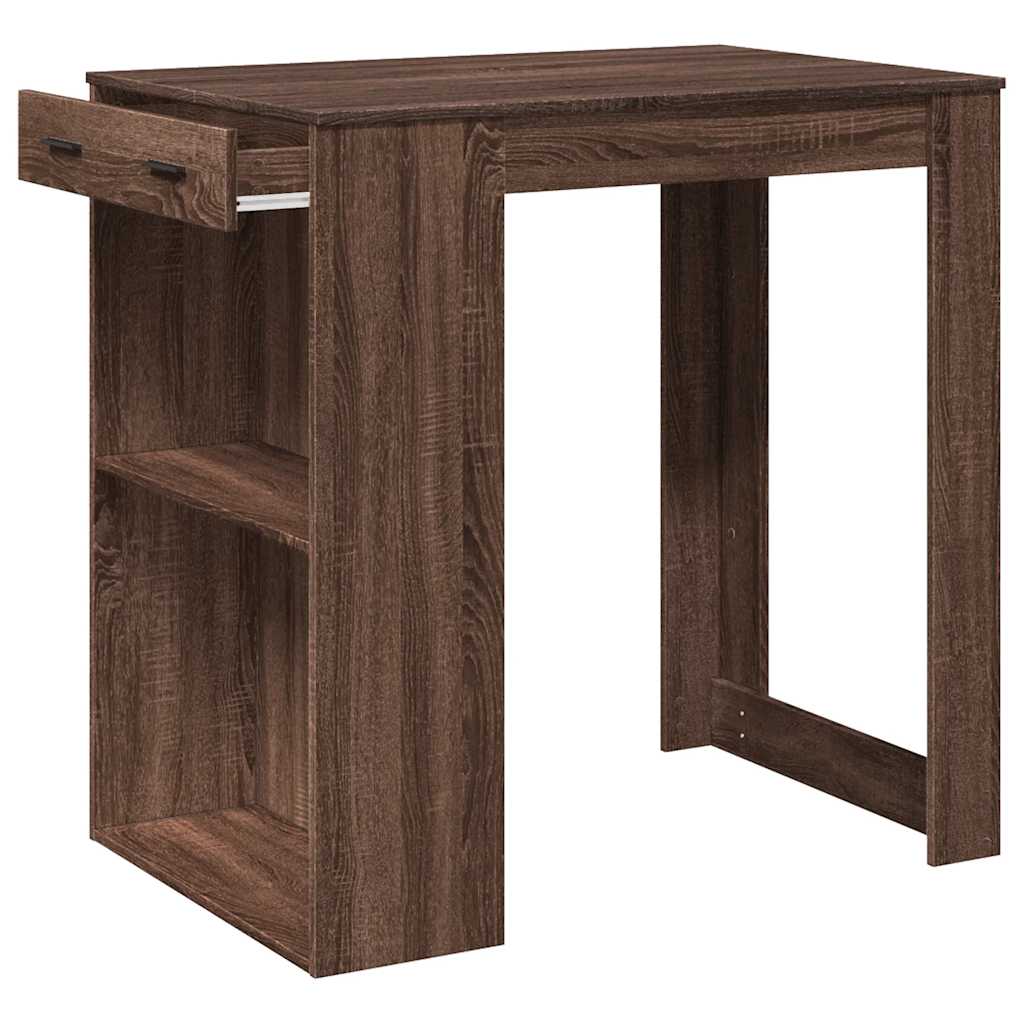 vidaXL Masă de bar, stejar maro, 102x70x103,5 cm, lemn prelucrat