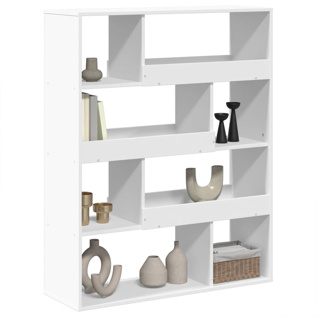 vidaXL Bibliotecă, alb, 100x33x125,5 cm, lemn prelucrat vidaXL Bibliotecă, alb, 100x33x125,5 cm, lemn prelucrat