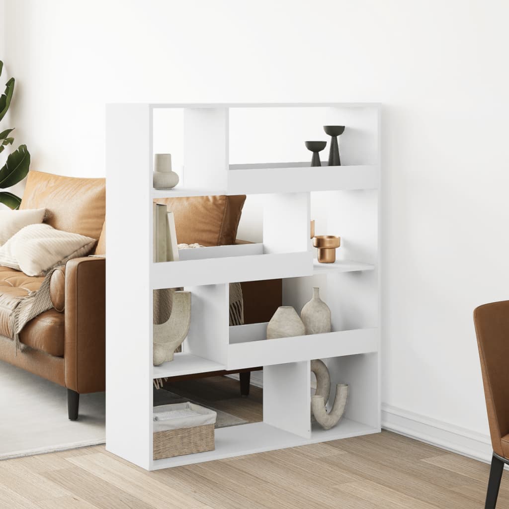 vidaXL Bibliotecă, alb, 100x33x125,5 cm, lemn prelucrat vidaXL Bibliotecă, alb, 100x33x125,5 cm, lemn prelucrat
