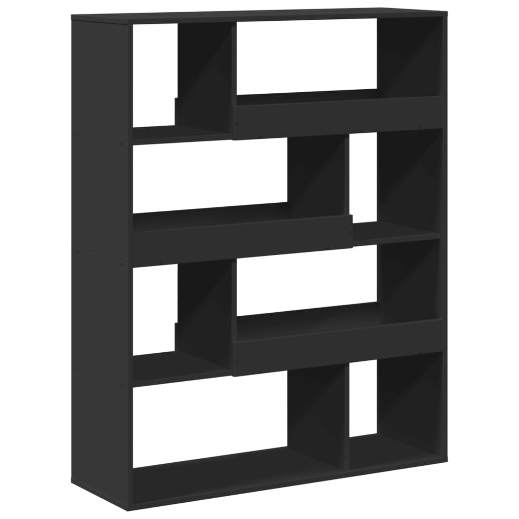vidaXL Bibliotecă, negru, 100x33x125,5 cm, lemn prelucrat vidaXL Bibliotecă, negru, 100x33x125,5 cm, lemn prelucrat