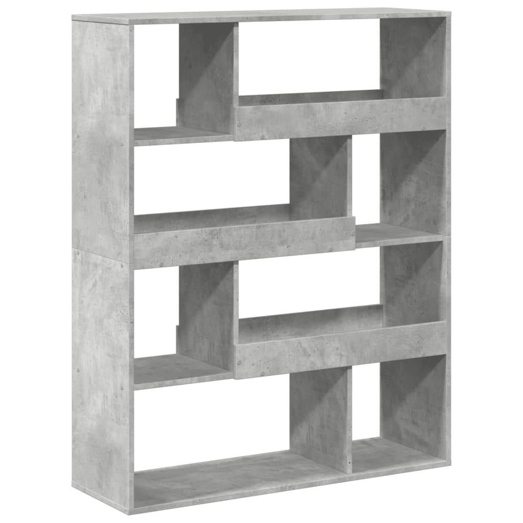 vidaXL Bibliotecă, gri beton, 100x33x125,5 cm, lemn prelucrat vidaXL Bibliotecă, gri beton, 100x33x125,5 cm, lemn prelucrat