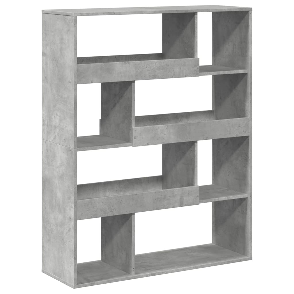 vidaXL Bibliotecă, gri beton, 100x33x125,5 cm, lemn prelucrat vidaXL Bibliotecă, gri beton, 100x33x125,5 cm, lemn prelucrat