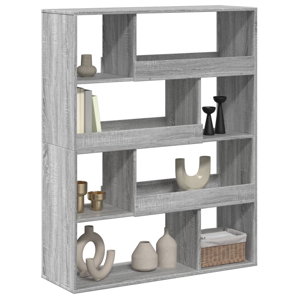 vidaXL Bibliotecă, gri sonoma, 100x33x125,5 cm, lemn prelucrat vidaXL Bibliotecă, gri sonoma, 100x33x125,5 cm, lemn prelucrat