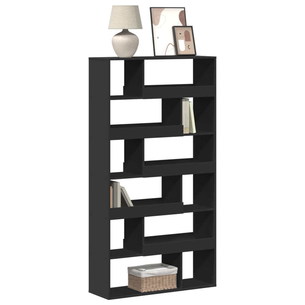 vidaXL Bibliotecă, negru, 100x33x187,5 cm, lemn prelucrat vidaXL Bibliotecă, negru, 100x33x187,5 cm, lemn prelucrat