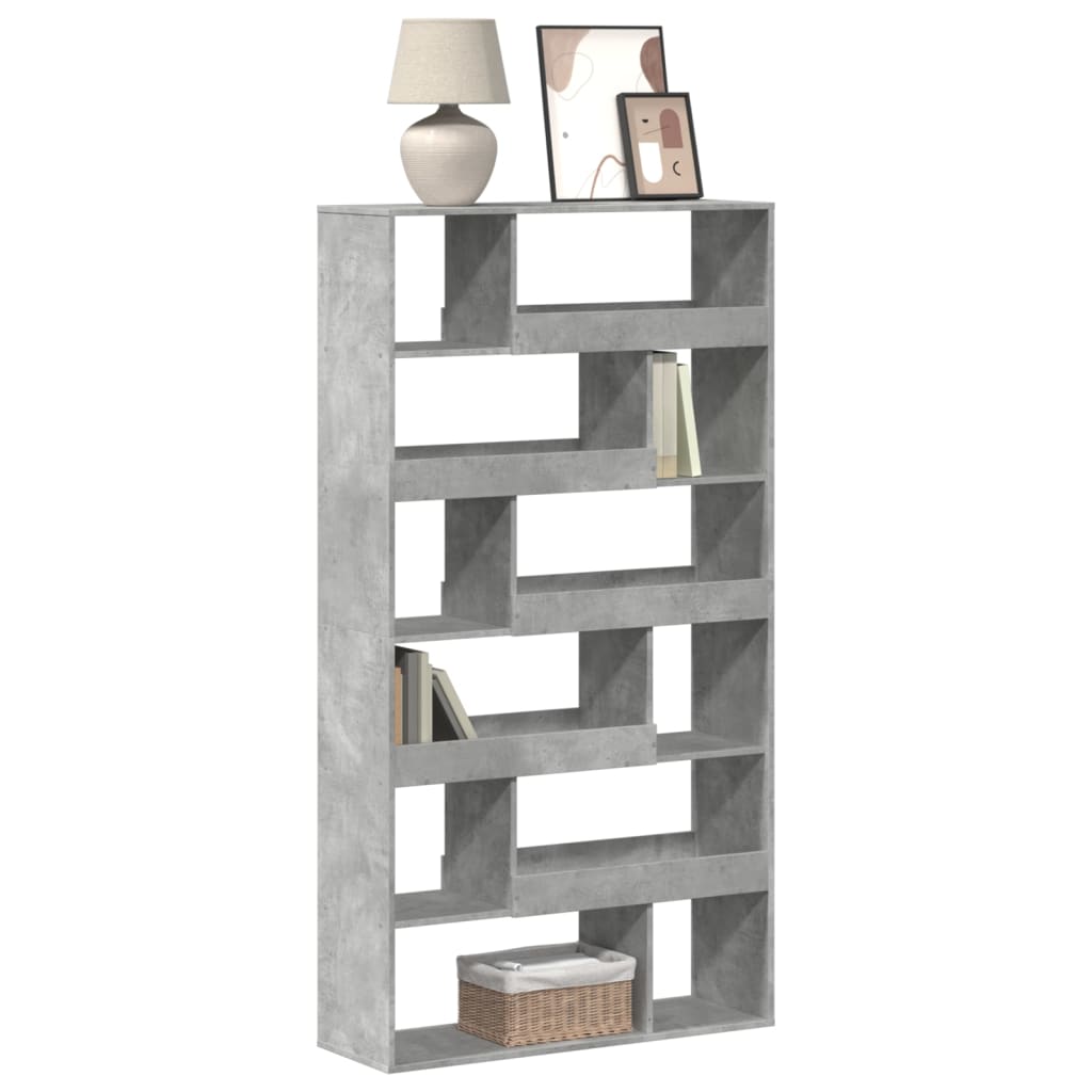 vidaXL Bibliotecă, gri beton, 100x33x187,5 cm, lemn prelucrat vidaXL Bibliotecă, gri beton, 100x33x187,5 cm, lemn prelucrat