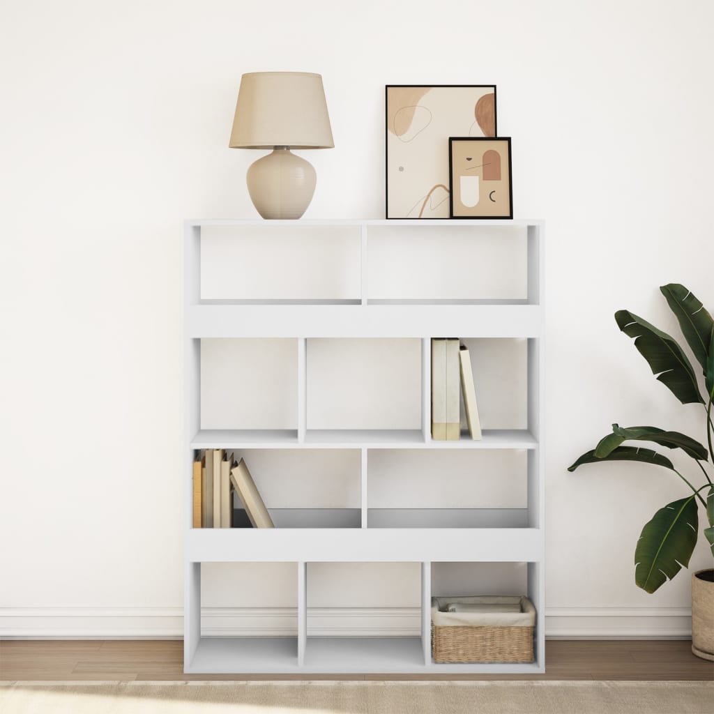 vidaXL Bibliotecă, alb, 100x33x125,5 cm, lemn prelucrat vidaXL Bibliotecă, alb, 100x33x125,5 cm, lemn prelucrat