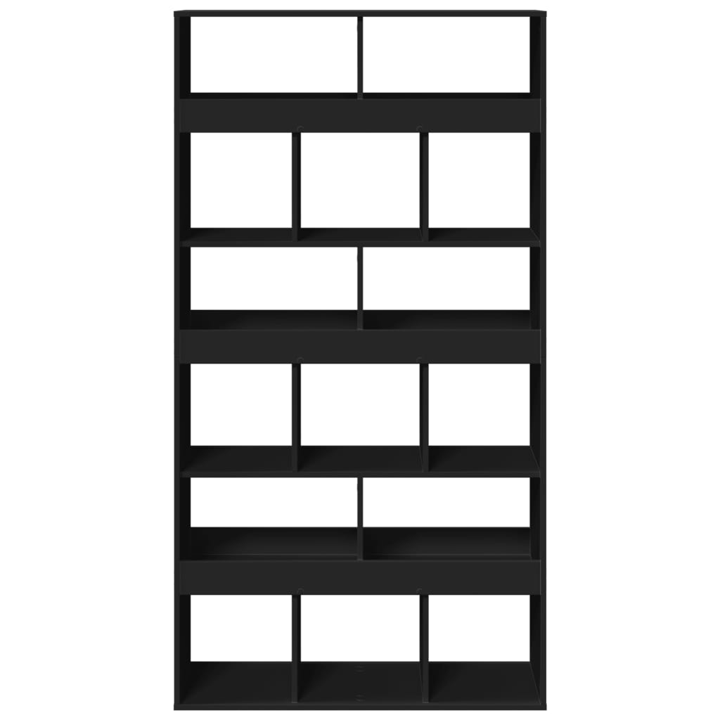 vidaXL Bibliotecă, negru, 100x33x187,5 cm, lemn prelucrat