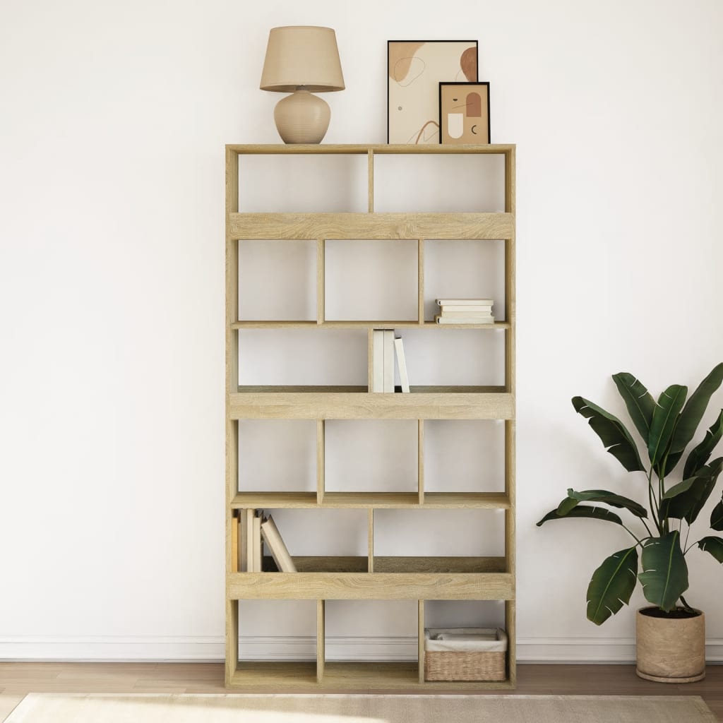 vidaXL Bibliotecă, stejar sonoma, 100x33x187,5 cm, lemn prelucrat vidaXL Bibliotecă, stejar sonoma, 100x33x187,5 cm, lemn prelucrat