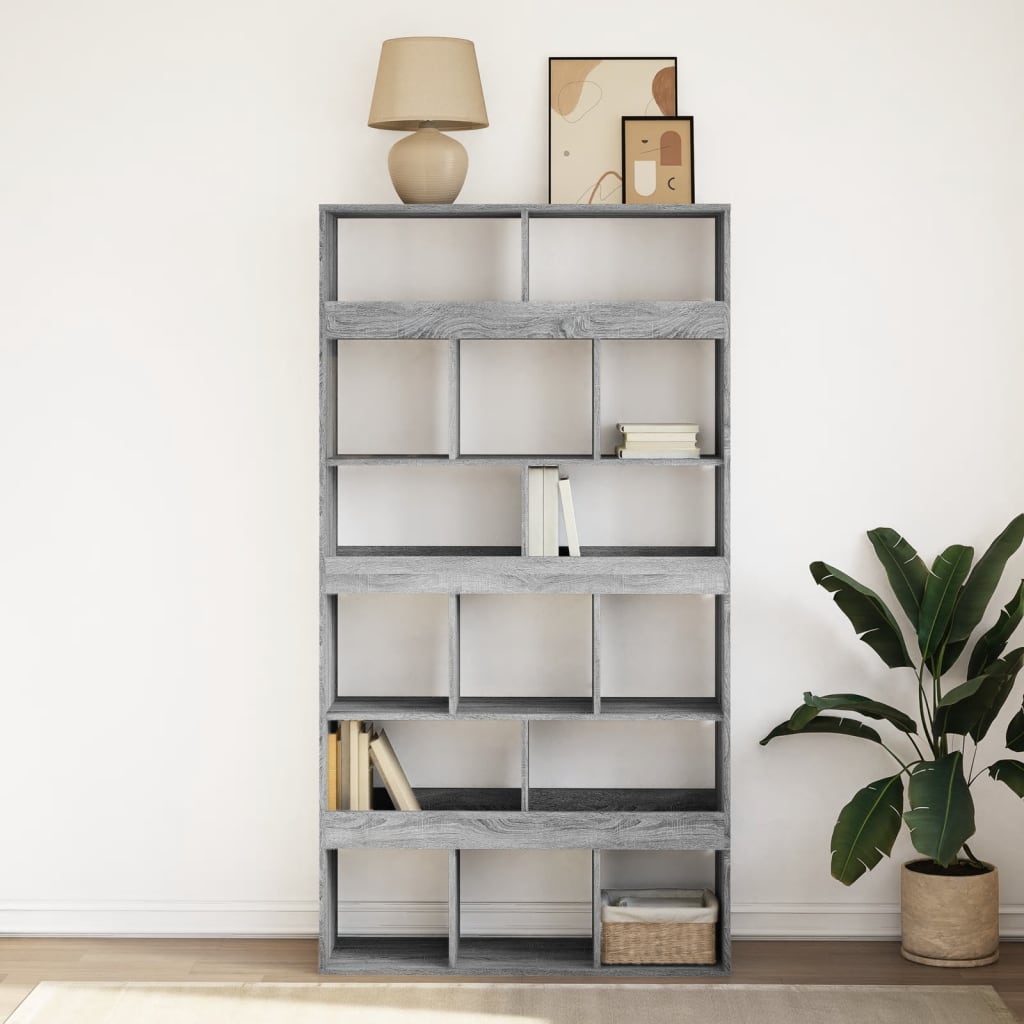 vidaXL Bibliotecă, gri sonoma, 100x33x187,5 cm, lemn prelucrat vidaXL Bibliotecă, gri sonoma, 100x33x187,5 cm, lemn prelucrat