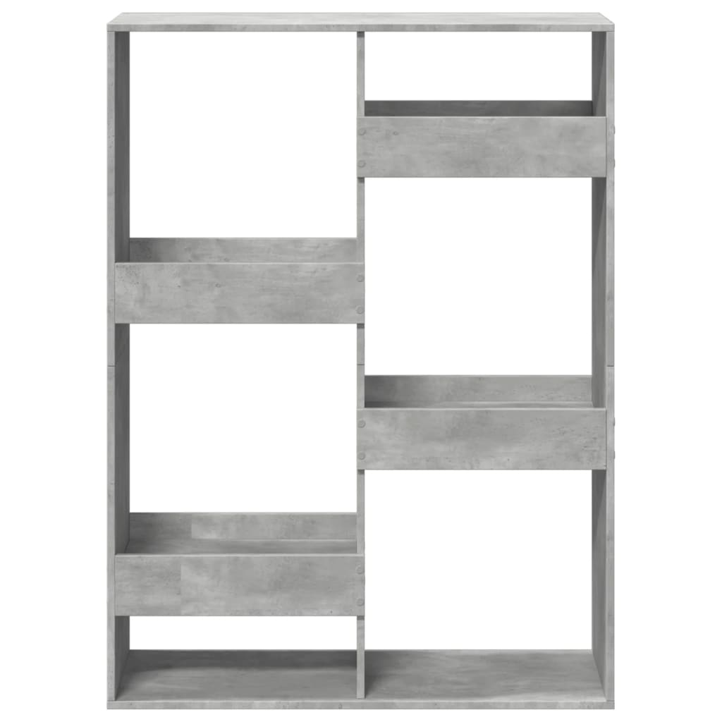 vidaXL Bibliotecă, gri beton, 100x33x135 cm, lemn prelucrat vidaXL Bibliotecă, gri beton, 100x33x135 cm, lemn prelucrat