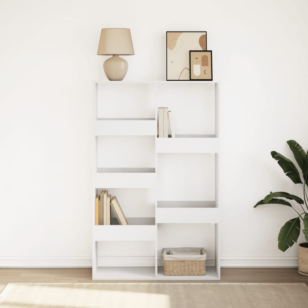 vidaXL Bibliotecă, alb, 100x33x155,5 cm, lemn prelucrat vidaXL Bibliotecă, alb, 100x33x155,5 cm, lemn prelucrat