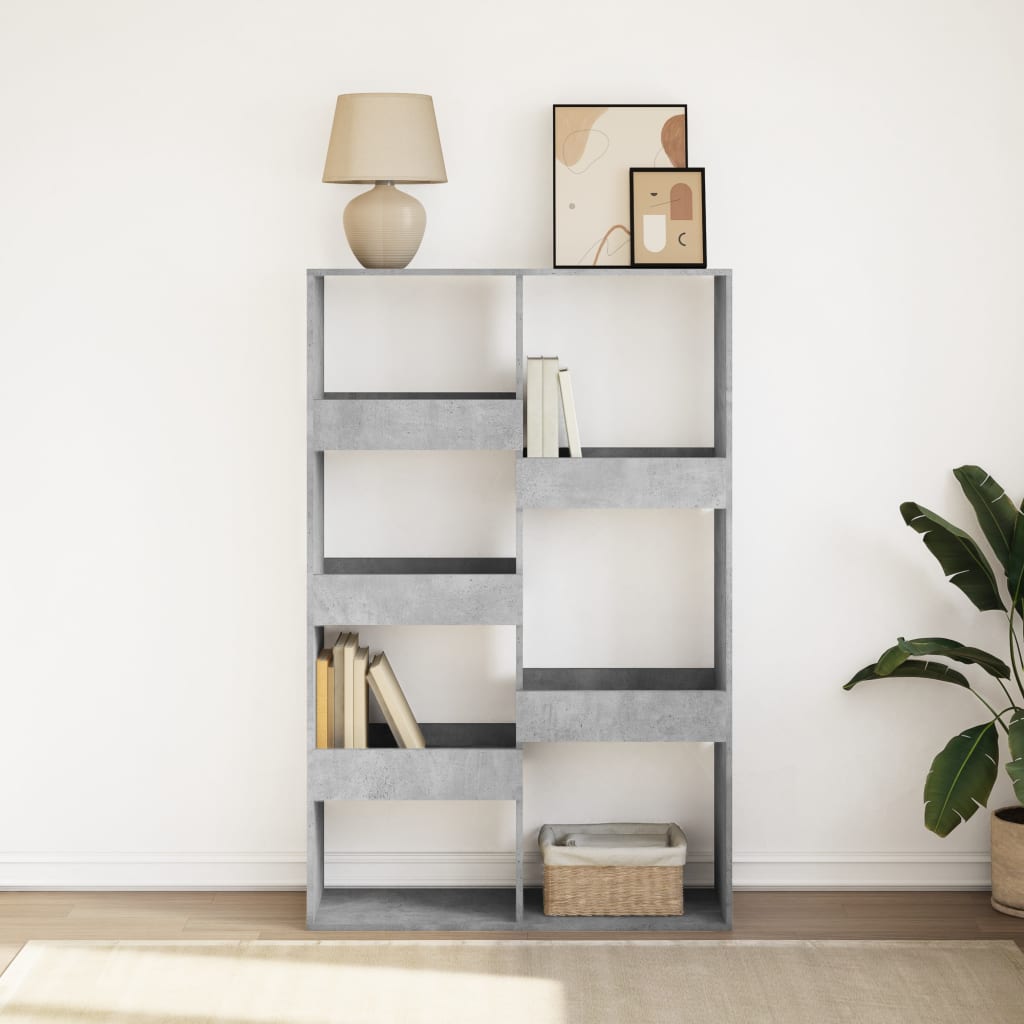 vidaXL Bibliotecă, gri beton, 100x33x155,5 cm, lemn prelucrat vidaXL Bibliotecă, gri beton, 100x33x155,5 cm, lemn prelucrat